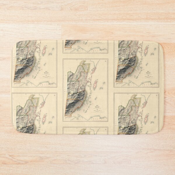 Item preview, 1912 Belize Shaded Relief 3D Map digitally-rendered designed and sold by ThinkAboutMaps.