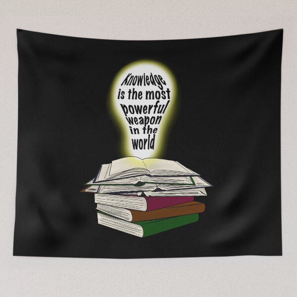Item preview, Knowledge is the most powerful weapon in the world designed and sold by Kate Miller Illustrator.