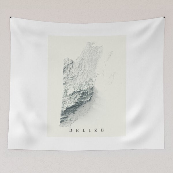 Item preview, Belize Shaded Relief 3D Map digitally-rendered designed and sold by ThinkAboutMaps.