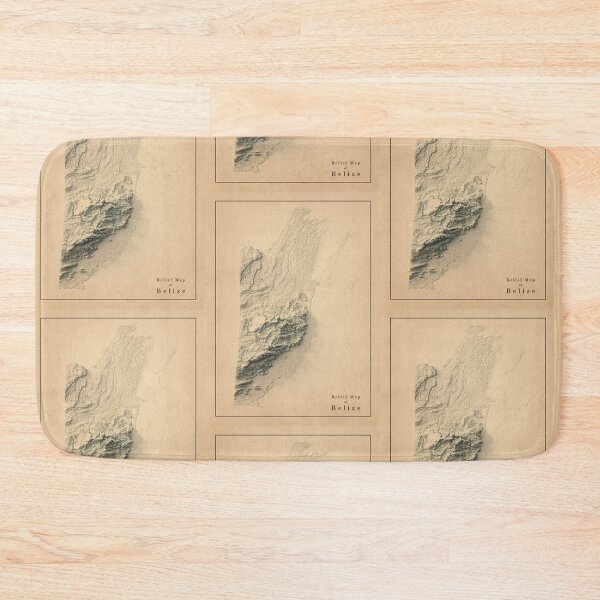 Item preview, Belize Shaded Relief 3D Map digitally-rendered designed and sold by ThinkAboutMaps.