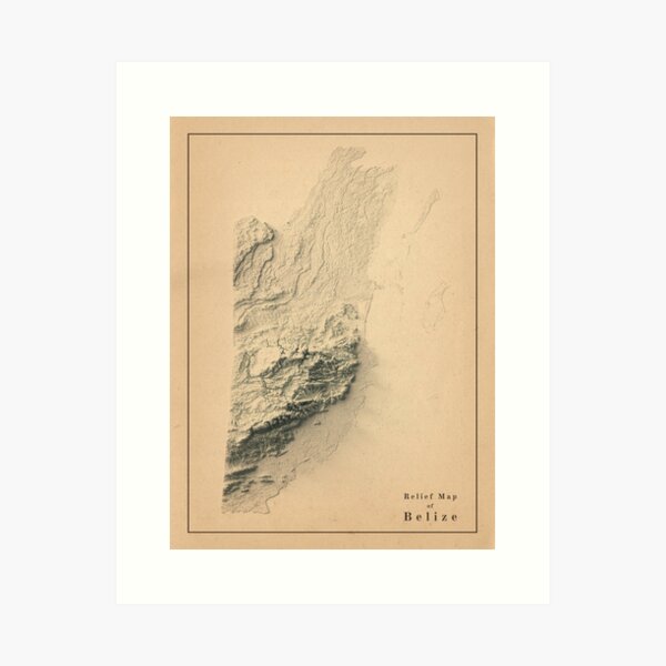 Item preview, Belize Shaded Relief 3D Map digitally-rendered designed and sold by ThinkAboutMaps.