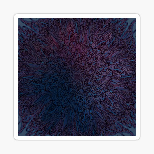 Item preview, Abstract Flower - Dark Blue/ Hot Pink designed and sold by VaraAnn.