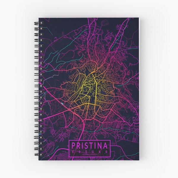 Item preview, Pristina City Map of Kosovo - Neon designed and sold by deMAP.