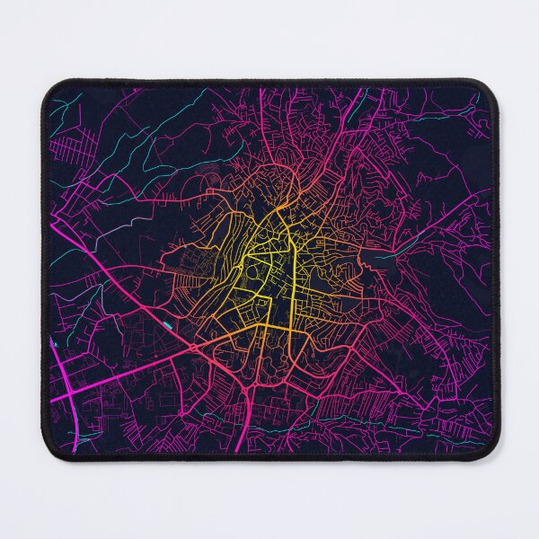 Item preview, Pristina City Map of Kosovo - Neon designed and sold by deMAP.