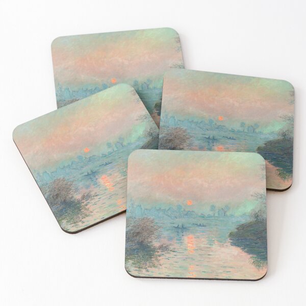 Item preview, Sunset on the Seine at Lavacourt, Winter Effect designed and sold by Craphe.