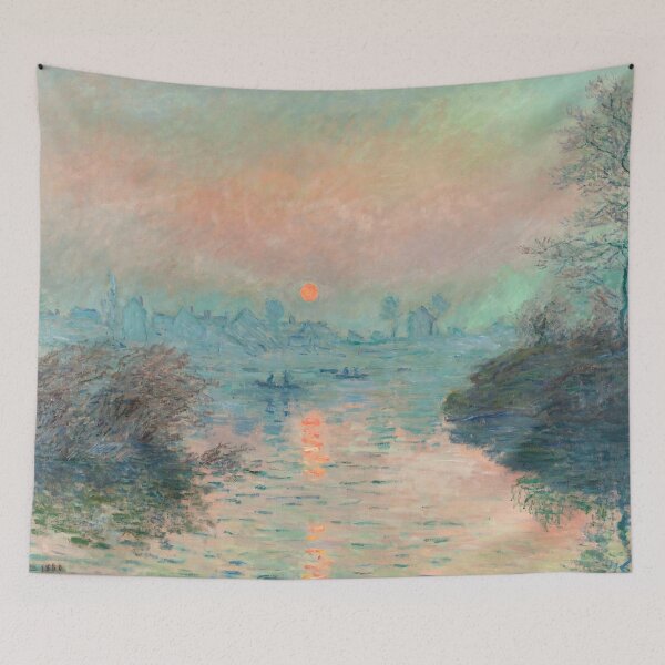 Item preview, Sunset on the Seine at Lavacourt, Winter Effect designed and sold by Craphe.
