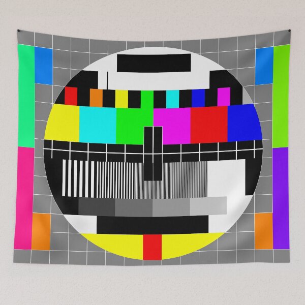 Item preview, Retro TV Test Pattern 1950s television, network, channel 2, off-air, on-air designed and sold by PIXEL POP DESIGNS - Beyond the Norm!.