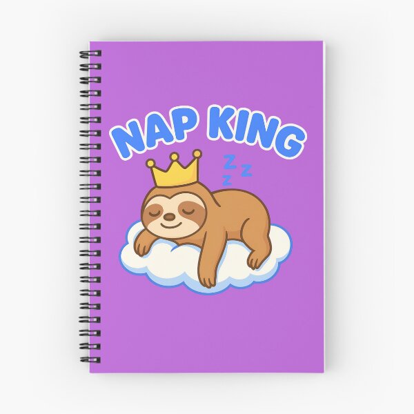 Item preview, Nap King – Cute Sloth Sleeping on Cloud with Crown designed and sold by gtrock.