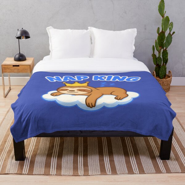 Item preview, Nap King – Cute Sloth Sleeping on Cloud with Crown designed and sold by gtrock.