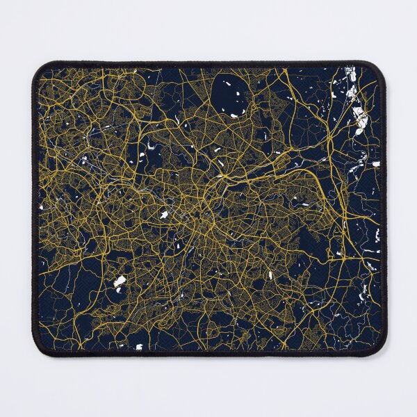 Item preview, Birmingham City Map of England - Gold Art Deco designed and sold by deMAP.