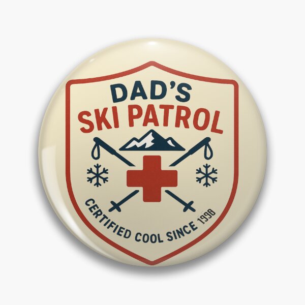 Item preview, Vintage Ski Dad Patrol Badge – Cool Father’s Day Design for Skiing Lovers designed and sold by Rajasekar.