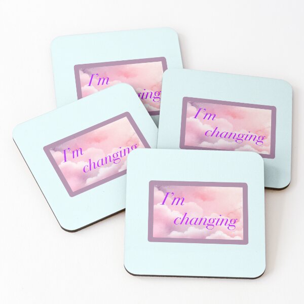 Item preview, Rectangle Pink Clouds “I’m Changing” designed and sold by CEvansArt.