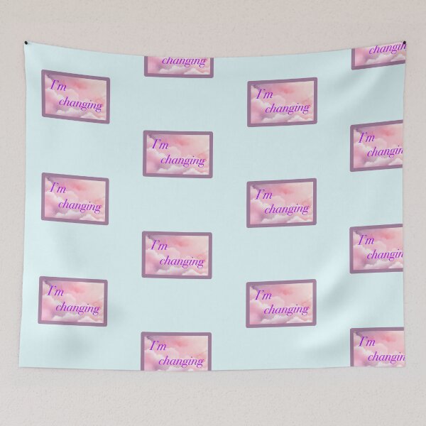 Item preview, Rectangle Pink Clouds “I’m Changing” designed and sold by CEvansArt.