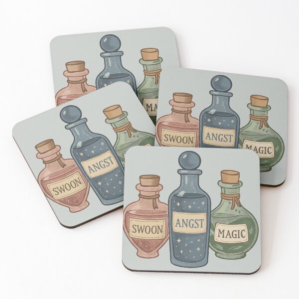 Item preview, Romantasy Potion Bottles Sticker – Swoon, Angst, Magic Aesthetic designed and sold by MindFulStudios.