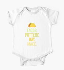 Pottery Design Tacos Day Made Pottery Artist Gift Light One Piece - Short Sleeve