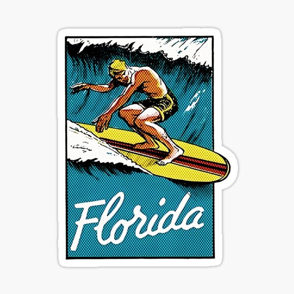 Aperçu de l'œuvre Le surfeur de demi-teintes de Floride créée et vendue par AmericaThreads.