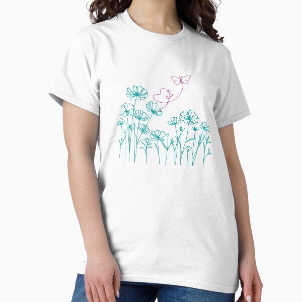 Item preview, Simple Butterfly and Wildflowers designed and sold by Pomega-Q.