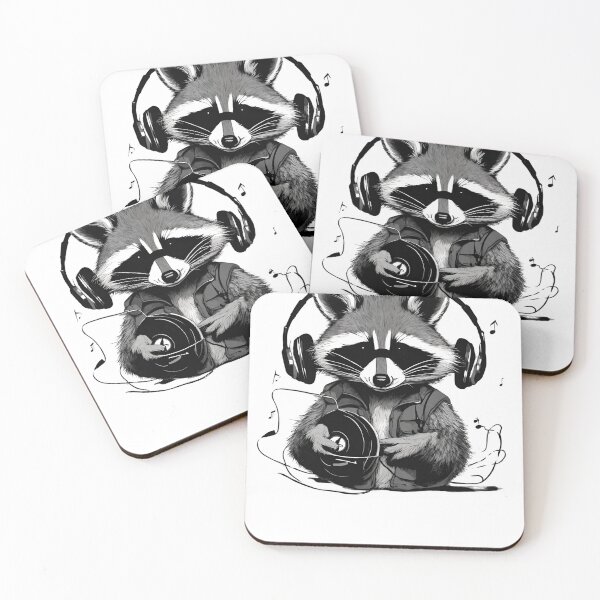 Item preview, Cute animal listening to music with headphone designed and sold by Travis Drew Designs.