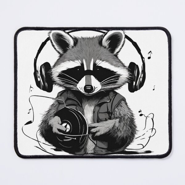 Item preview, Cute animal listening to music with headphone designed and sold by Travis Drew Designs.