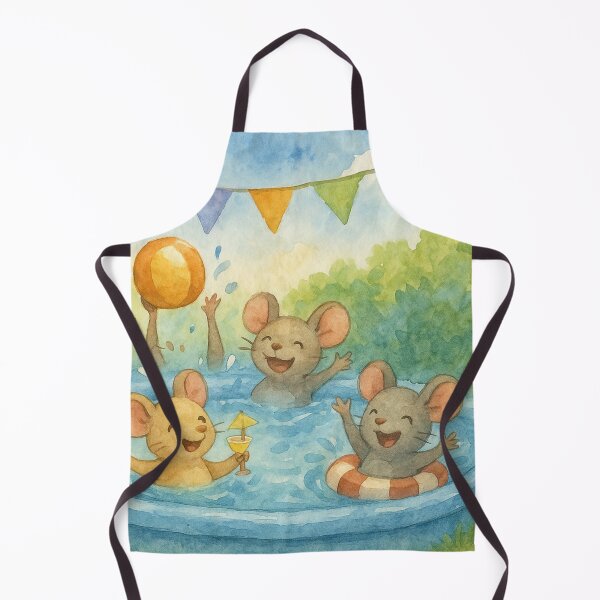 Item preview, Funny mice bathing in the pool designed and sold by Mauswohn.