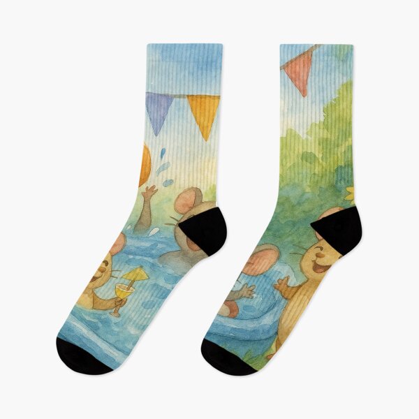 Item preview, Funny mice bathing in the pool designed and sold by Mauswohn.