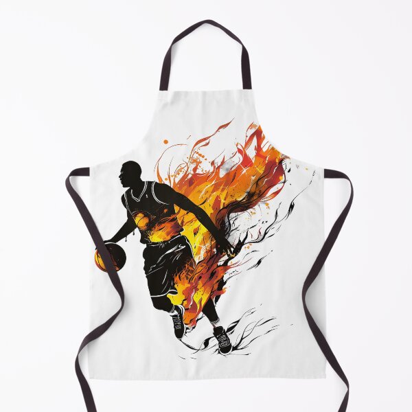 Item preview, Basketball Silhouette - Basketball Player with Fiery Effects designed and sold by Areebanawab.