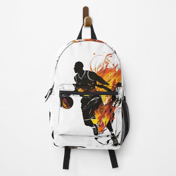 Item preview, Basketball Silhouette - Basketball Player with Fiery Effects designed and sold by Areebanawab.