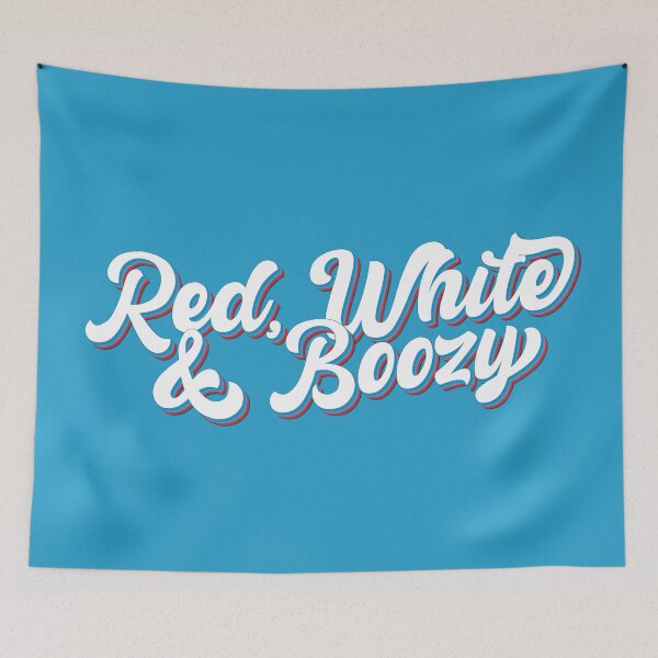 Item preview, Red, White & Boozy 4th of July Bubble Letter Design | Apparel, Prints & Home Decor designed and sold by Tidal Ryse.