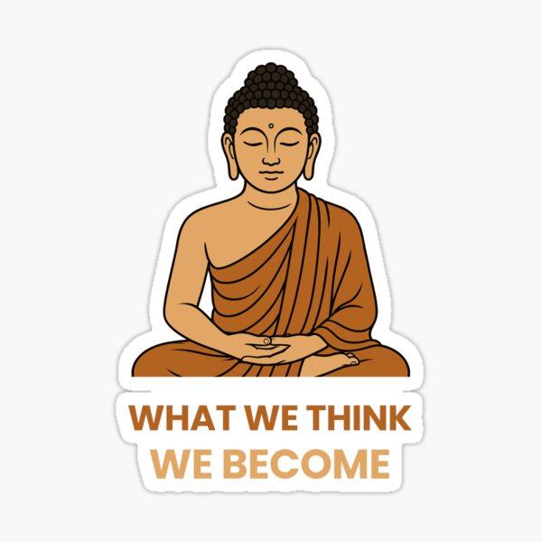 Item preview, What we think; We become Buddha quote designed and sold by Eternal Vault.