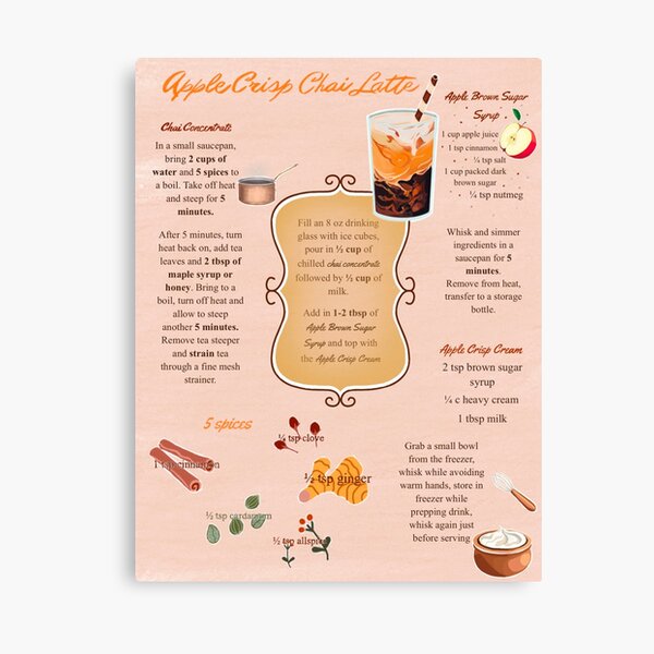 Item preview, Apple Crisp Chai Latte Recipe  designed and sold by Anna-mushu.
