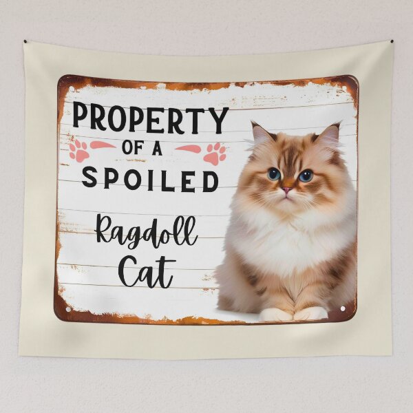 Item preview, Property of a Spoiled Ragdoll Cat – Rustic Sign Design for Cat Owners designed and sold by Fredster1966.