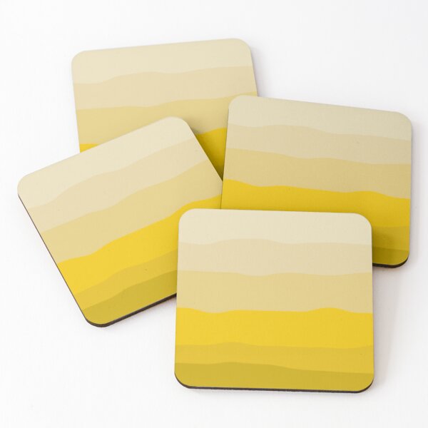 Item preview, Golden Canyon Layers – Warm Yellow Boho Abstract Landscape designed and sold by ChillVibes04.