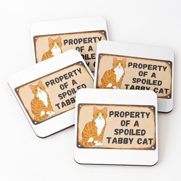 Item preview, Property of a Spoiled Tabby Cat – Rustic Orange Tabby Wall Sign designed and sold by Fredster1966.