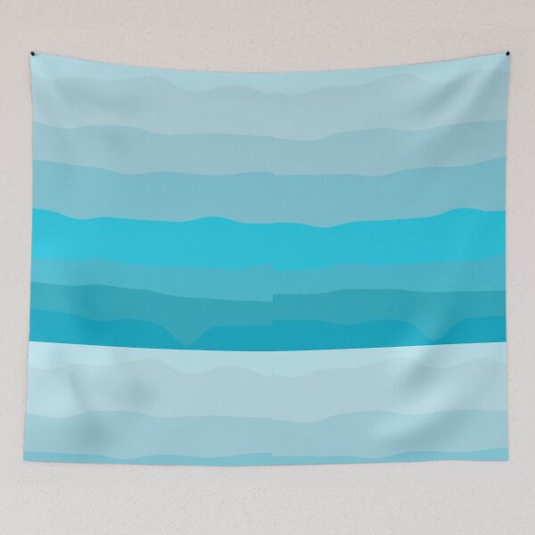 Item preview, Blue Ocean Layers – Calm Abstract Waves in Aqua and Teal designed and sold by ChillVibes04.