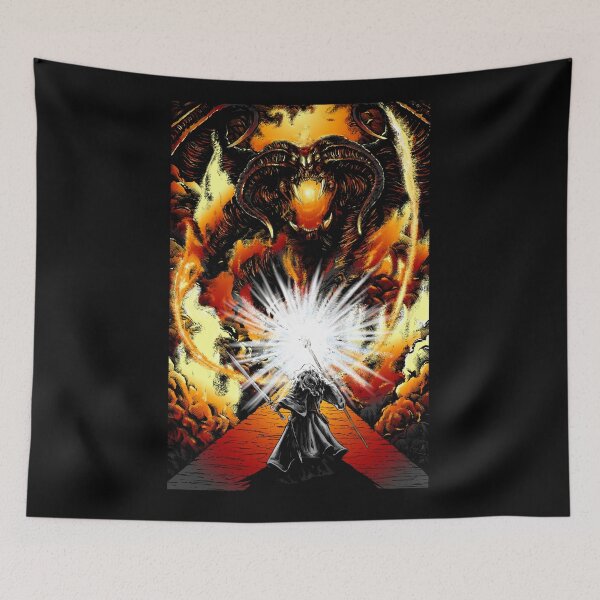 Item preview, You shall not pass ! Gandalf balrog lotr lord of the rings grey moria fellowship of the ring designed and sold by JonathanGrimm.
