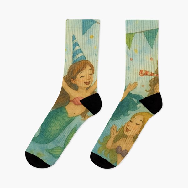 Item preview, funny mermaid party designed and sold by Mauswohn.