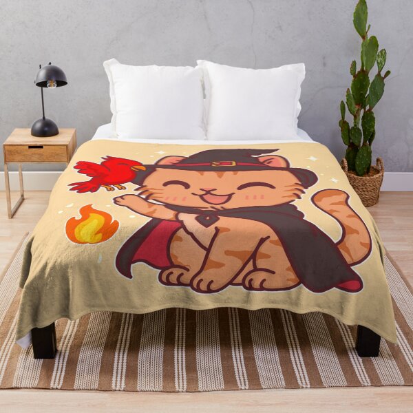 Item preview, Griffin House Wizard Cat with Phoenix Bird – Cute Magical Cat Art designed and sold by BGMeYou.