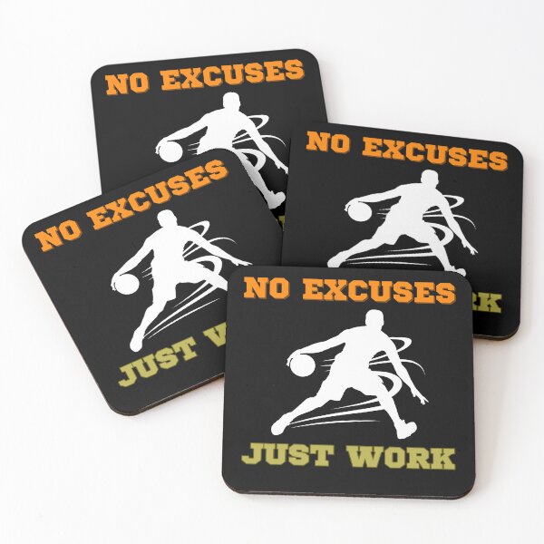 Item preview, Basketball Coach No Excuses Just Work Training Sports designed and sold by Laugh-Lines.
