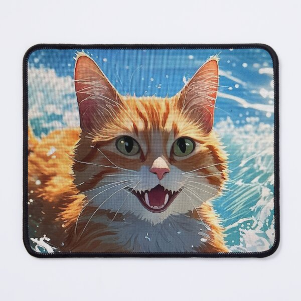 Item preview, Orange tabby Cat playfull Swims designed and sold by eskomantyla.