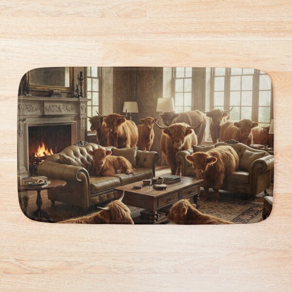 Item preview, Highland cow living room  designed and sold by Md1982.