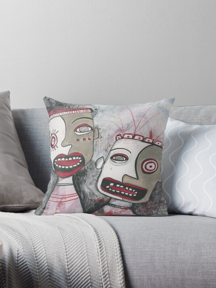 Thumbnail 1 of 4, Pillow, Unmask designed and sold by studiobloknote.