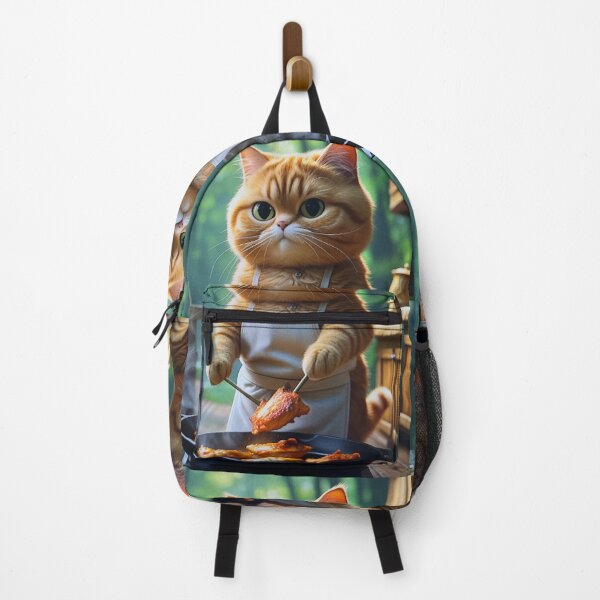 Item preview, A Chubby Orange Cat standing Upright on a kitchen designed and sold by eskomantyla.