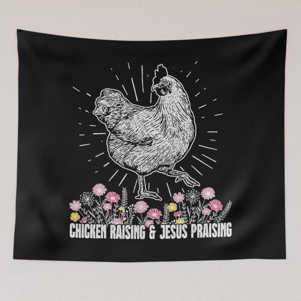 Item preview, Chicken Raising And Jesus Praising  Funny Farm Faith Gifts designed and sold by SpeedyPrints.