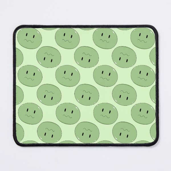 Item preview, Green Nausea face seamless pattern designed and sold by YQvibe Studio.