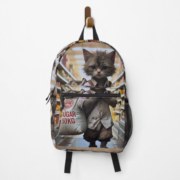 Item preview, Homeless Cat shopping at market designed and sold by eskomantyla.