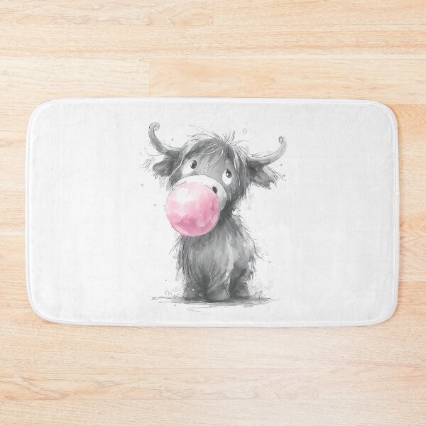 Item preview, Cute Highland cow with chewing gum designed and sold by DerSenat.