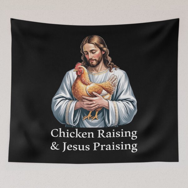 Item preview, Chicken Raising Jesus Praising Funny designed and sold by SpeedyPrints.