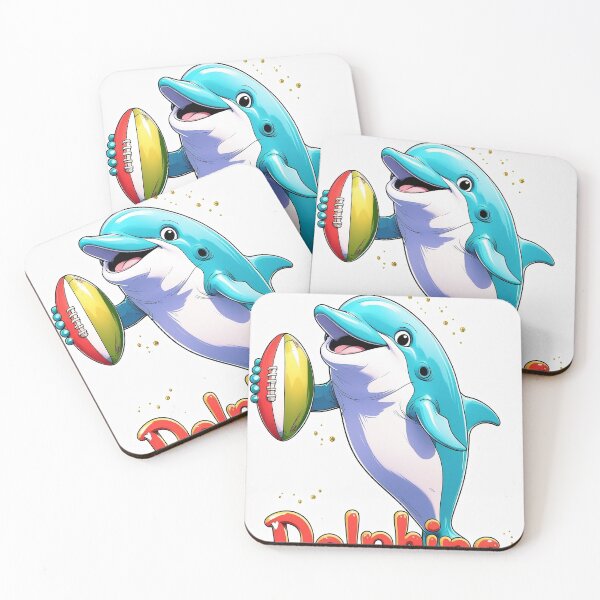 Item preview, "Funny Dolphin Rugby Sketch – Dolphins NRL Inspired Art" designed and sold by KnzSHOPPING.