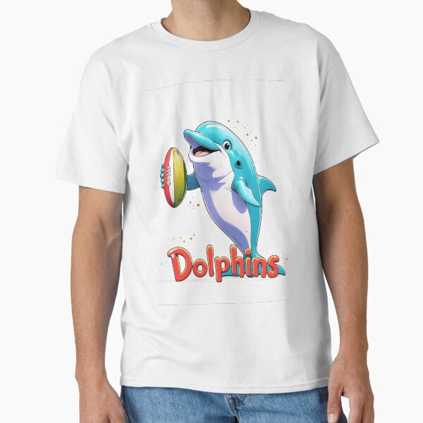 Item preview, "Funny Dolphin Rugby Sketch – Dolphins NRL Inspired Art" designed and sold by KnzSHOPPING.
