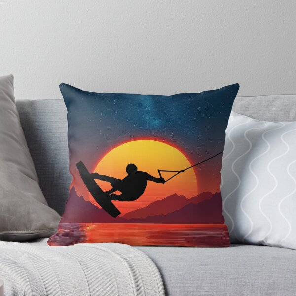 Item preview, Wakeboard at sundown - red designed and sold by Mikakujumi.